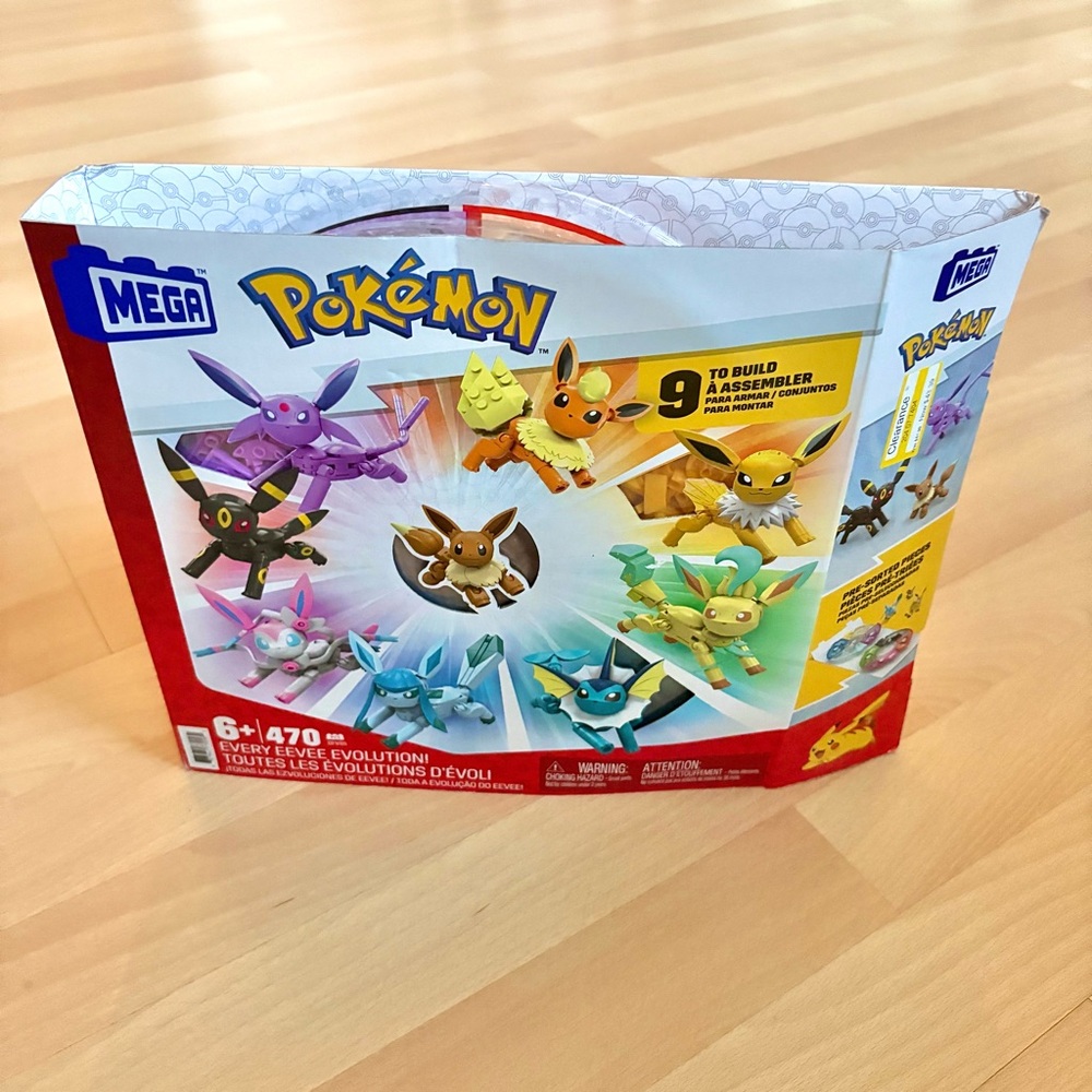 Mega Pokemon Every Eevee Evolution! 9 Figure Building Set - 470 Pieces - Picture 5 of 11